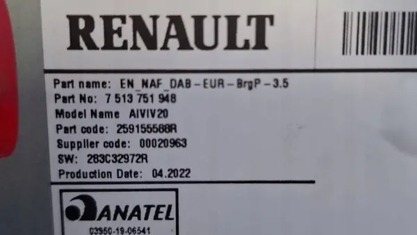 OEM 259155588R Front-Multimedia-Einheit für Renault Kangoo image 3