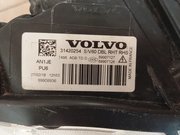 OIK. XENONVALO VOLVO S60 V60 LIFT 2013-2018 31420254 image 3