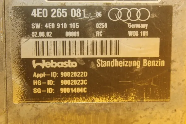 Chauffage auxiliaire Webasto 4E0265081 5kW Essence image 4