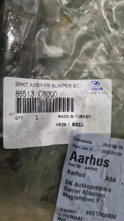 KIA Hyundai deslizamento de montagem de para-choque dianteiro esquerdo 86513G8000 image 2