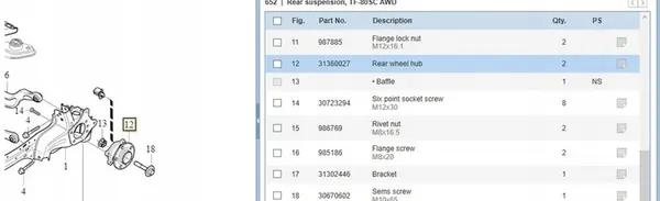 Snodo posteriore sinistro VOLVO S60 II 2.5L 2015 OEM 31360027 image 5