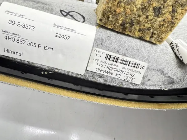 Techo Audi A8 D4 OEM 4H0867505F - Color Claro image 6