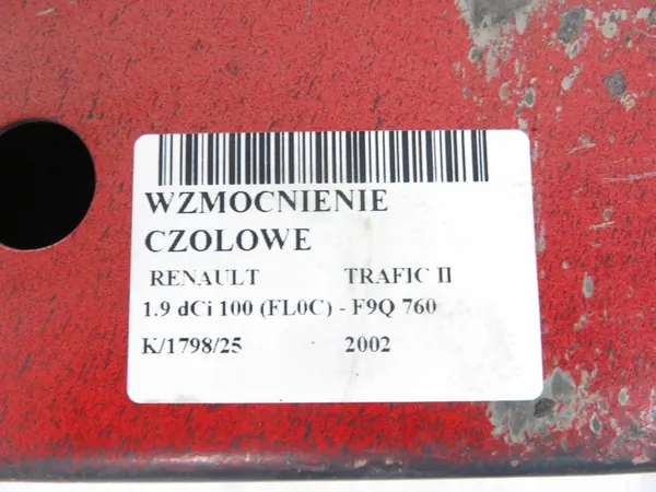 Renforcement de Pare-chocs Avant Renault Trafic II image 9