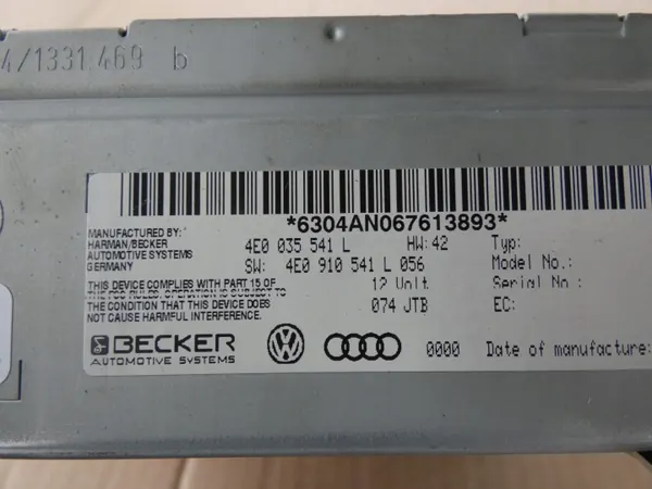 Audi A8 D3 Lift Radio Tuner OEM 4E0035541L image 5