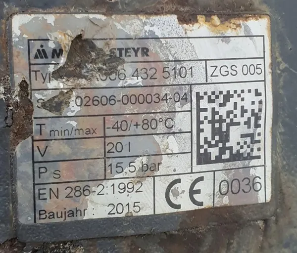 Tanque de ar Mercedes A0064325101 para Actros MP4 image 6