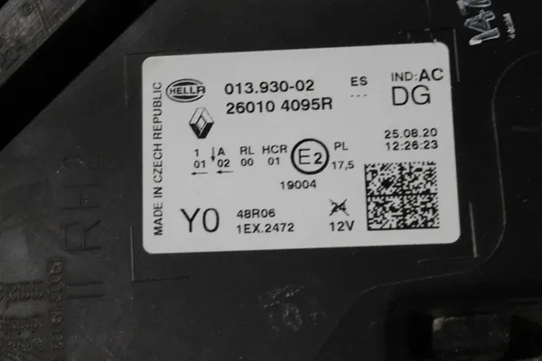 RENAULT CAPTUR II OIKEA ETU FULL LED VALO 260104095R image 3