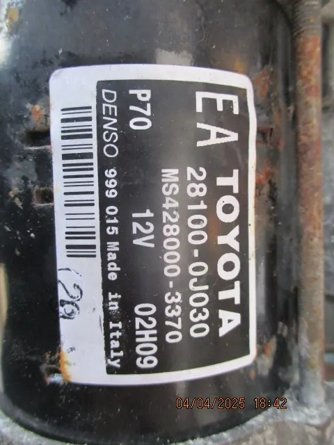 Motor de arranque Toyota OE 281000J030 image 2