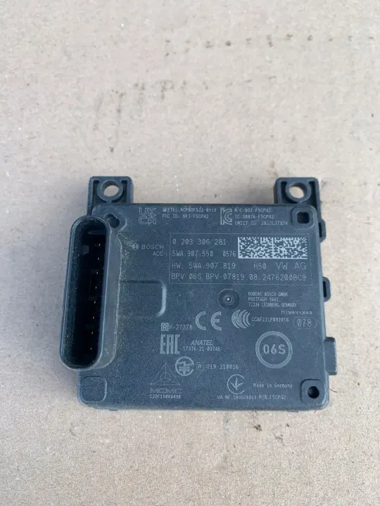 Radar Distronic Sensor ACC OEM 5WA907550 Audi VW image 2