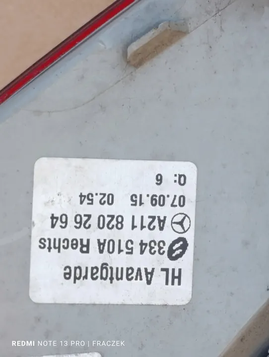 Rechter Achterlicht Mercedes W211 Lift Avantgarde A2118202664 image 9