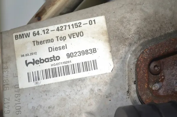 Aquecedor Webasto OEM 9257006 para BMW Série 5 F11 image 5