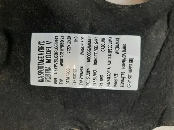 Aislamiento de mampara para Kia Sportage V 21- 1.6T-GDI Híbrido image 3