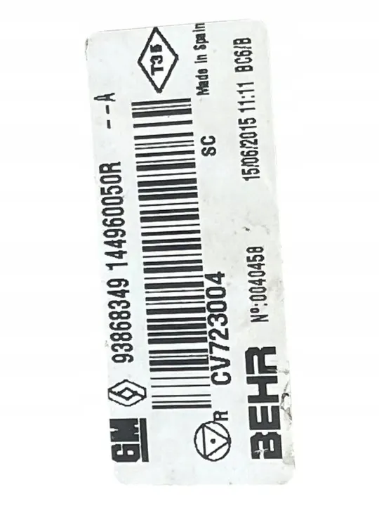 Conjunto de radiadores RENAULT TRAFIC III FLATBED 1.6L diesel 93868349 image 9