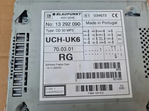 Radiodisplay OEM 13292090 för Opel Meriva A image 4