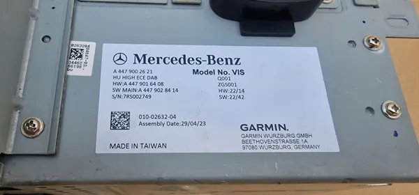 Radio Navi Garmin Mercedes Vito Viano OEM A4479028414 image 3