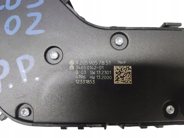 Rechtdoorzittend verstelpaneel MERCEDES C CLASS W205 A2059057851 image 5