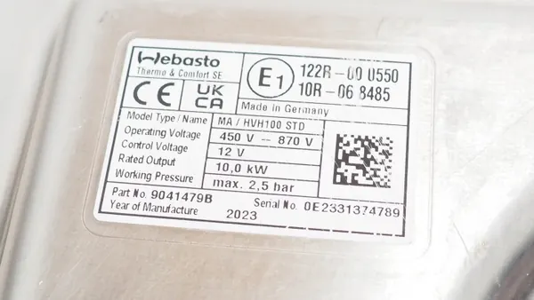 Lotus Eletre Webasto Standheizung OEM 8889439403 image 8