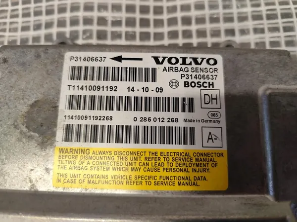 Module de Contrôle Airbag Volvo S60 II V60 10-18 P31406637 image 6