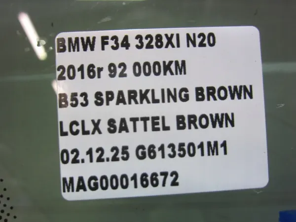BMW 3 F34 GT Rechter Voorportier Ruit OEM 51337425394 image 9