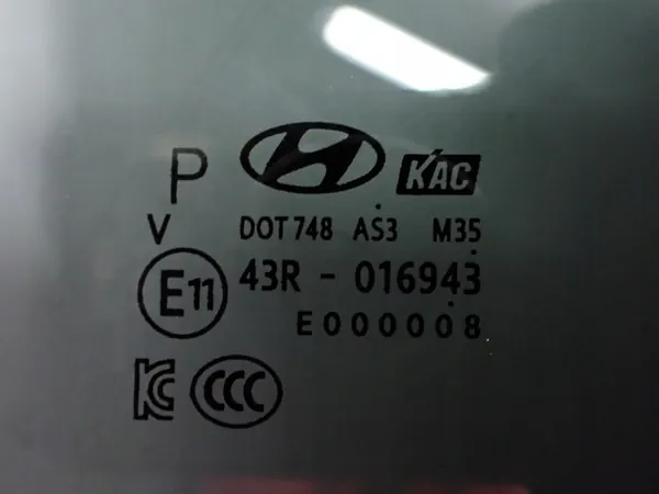 Fenêtre de porte arrière droite Hyundai Kona I 2019 OEM image 2