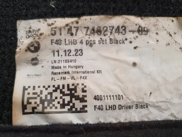 Auton Matot Set BMW 1 F40 F44 OEM 51477462743 image 5