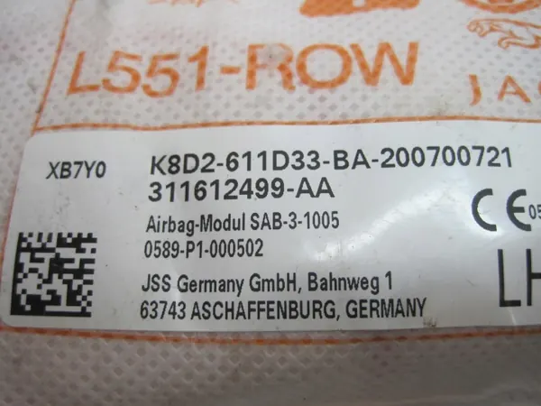 Airbag Land Rover OE K8D2-611D33-BA - Usado image 4