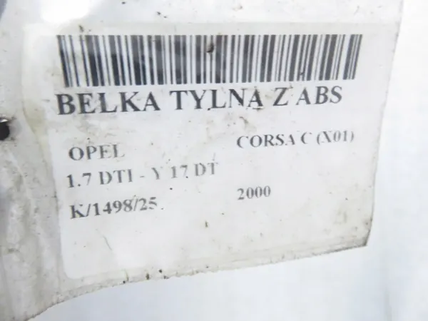 Achterbalk OPEL CORSA C (X01) HB - BELKA TYŁ image 6