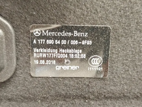 Estante maletero trasero Mercedes Clase A W177 OEM A1776905400 image 7