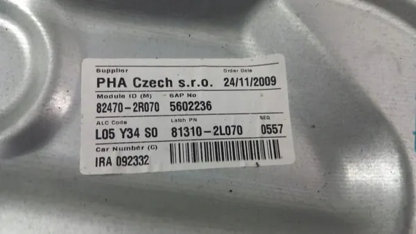 OEM 1661*C Ikkunanostin Vasen Etu Hyundai i30 image 7