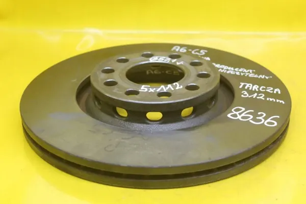 Jäähdytetty Jarrulevy Etu Audi A6 C5 OEM 8636 image 2