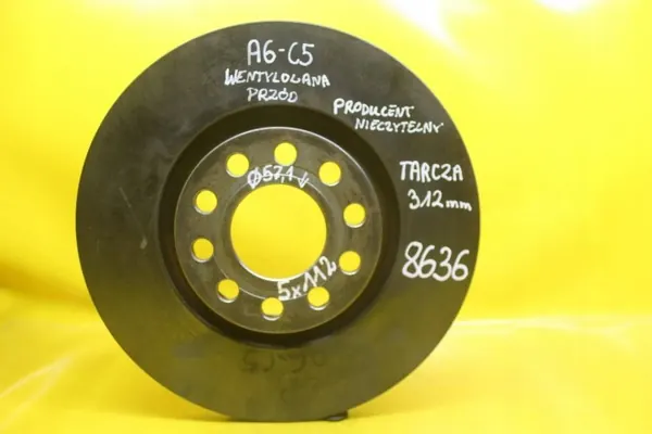 Jäähdytetty Jarrulevy Etu Audi A6 C5 OEM 8636 image 3