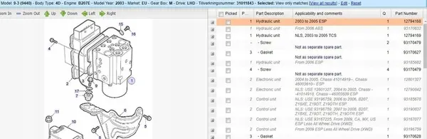 Bomba ABS SAAB 9-3 (YS3F) 2.0L 2002 OEM 12794168 image 8