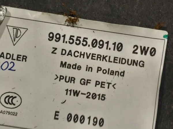 Porsche 911 991 Techo OEM 99155509110 - Usado image 10