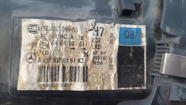 MERCEDES E W211 02- LINKER KOPLAMP ORIGINAL EUROPA image 7