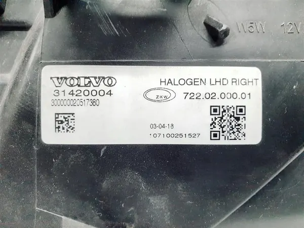 Volvo V40 II Oikea Etuvalaisin OEM image 7