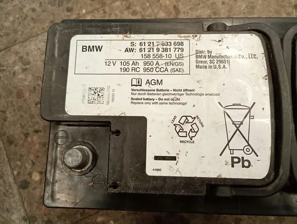 BMW AGM Batterie 105Ah 950A 12V 61219381779 image 2