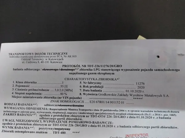 Bouteille de Gaz LPG 55L 2030R Rond Papier + Vanne image 3