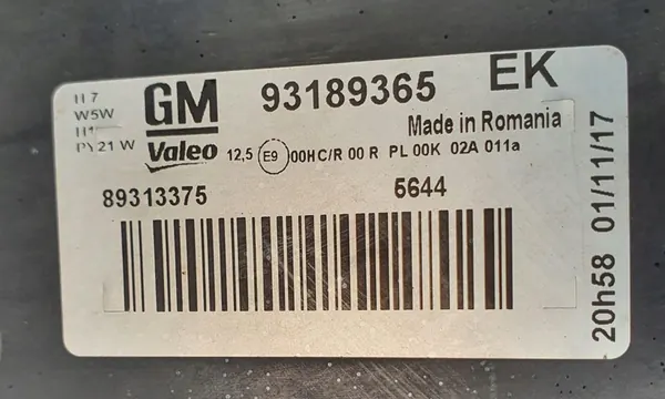 Faros Izquierdo OPEL CORSA D 93189365 image 9