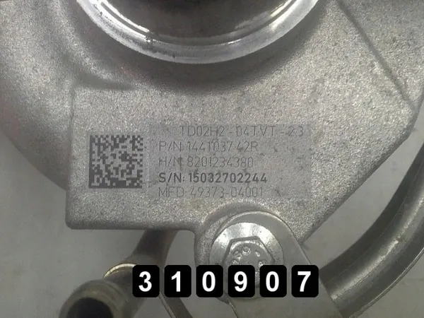 Turbo OEM 144103742R Renault Clio IV 0.9L:lle image 5