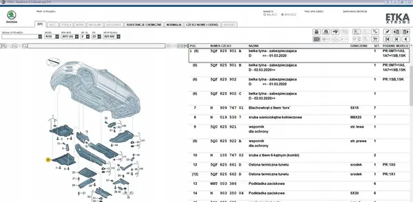 VW TIGUAN SKODA KODIAQ SEAT AUDI Q3 Motorplåt 5QF825901A image 6