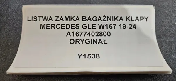 Faixa fechadura porta-malas OEM A1677402800 Mercedes GLE W167 image 8