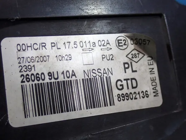 Nissan Note E11 05-09 Vasemman Puolen Ajovalo 260609U10A image 6