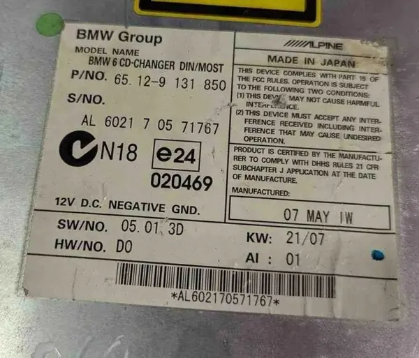 BMW CD-Wechsler OEM 602470571767 für 5er E60 image 4