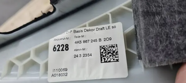 Cache de pilier C gauche arrière Audi A6 C8 OEM 4K5867245B image 10