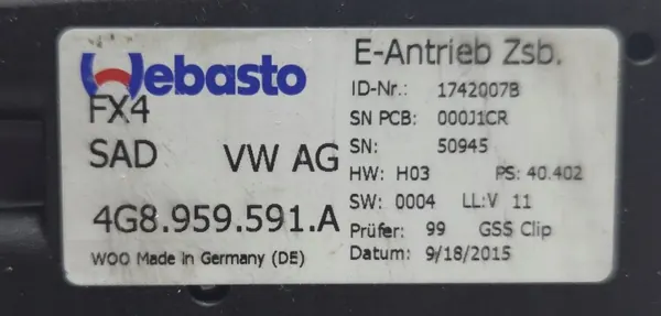 OEM 4G8959591A Schiebedachmotor für Audi A6 C7 A7 4G8 image 9