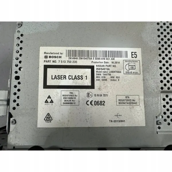 Écran GPS Nissan OEM 7513750235 - Utilisé image 4