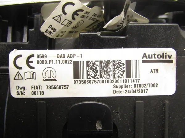 Airbag conducteur OEM 735660757 pour Fiat Tipo II image 3