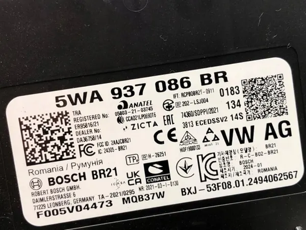 Módulo Confort OEM 5WA937086BR para Skoda Octavia IV image 4