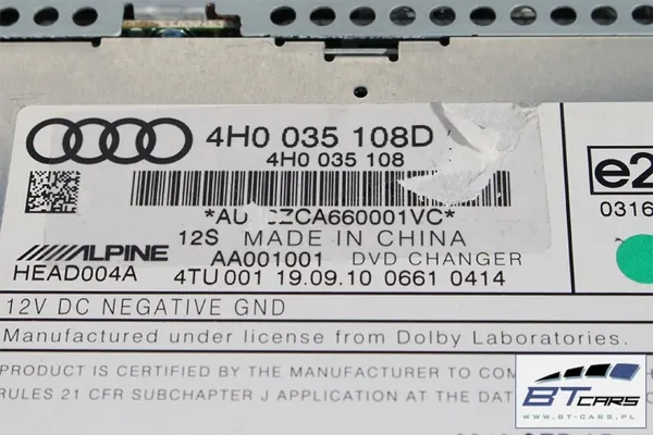 OEM bt-cars-10030 Changer DVD pour Audi A6 A7 A8 image 7