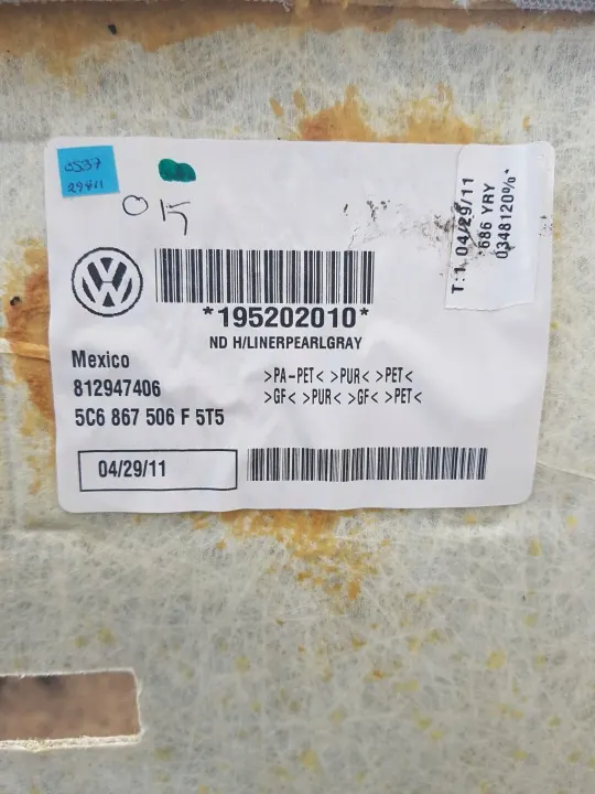 Clip de Plafonnier VW Jetta VI OEM 5C6867506F image 8