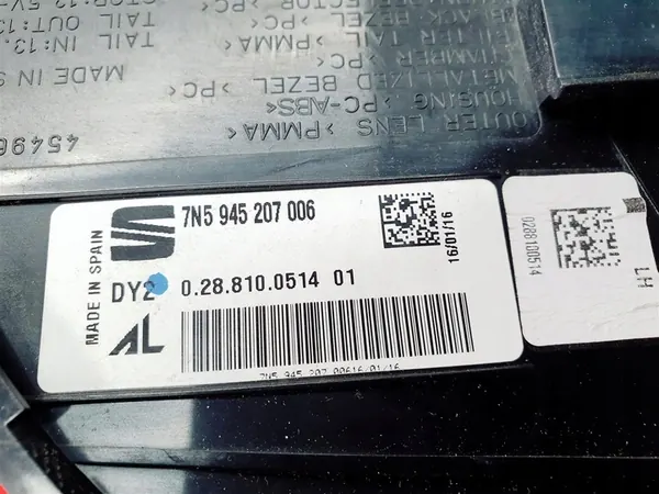 SEAT ALHAMBRA II 7N5 Luz Trasera LED Izquierda image 6